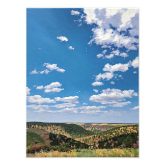 Vibrant Landscape of Rolling Hills Photo Print
