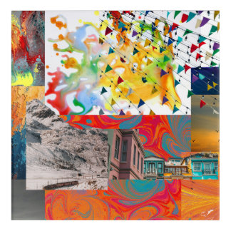 Vibrant Lantern Festival Sakura Night Acrylic Print