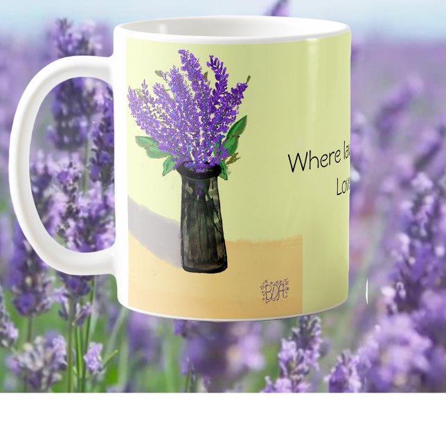 Vibrant Lavender Flowers, Nature Inspired Coffee Mug (Creator Uploaded)