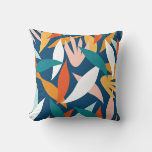 Vibrant Leaf Harmony Throw Pillow