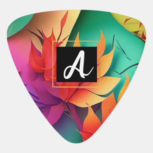 Vibrant Leaves Wallpaper for Music Enthusiasts Guitar Pick