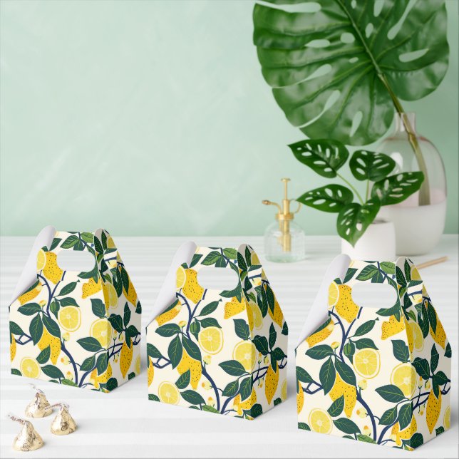 Vibrant Lemon Grove Favor Boxes (Multiple)