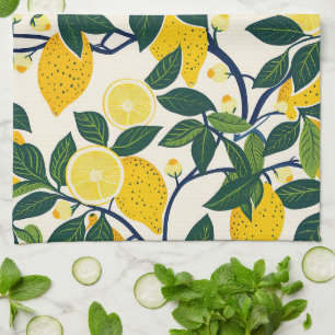 Vibrant Lemon Grove Kitchen Towel