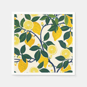 Vibrant Lemon Grove Napkins