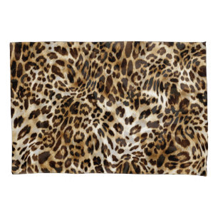 Vibrant Leopard: Colorful Textile Design. Pillow Case