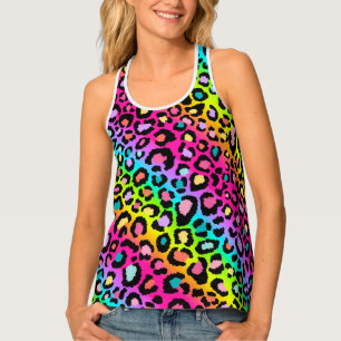 Vibrant Leopard Print Tank Top