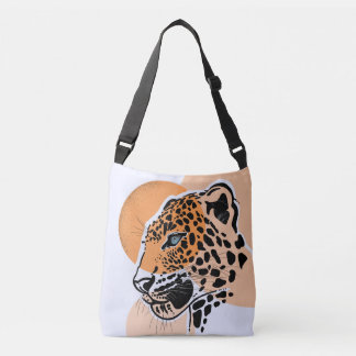 Vibrant Leopard Print Tote Bag in Bold Orange Tone