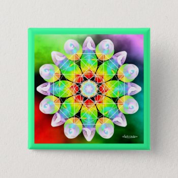 Vibrant Life Button by Lahrinda at Zazzle