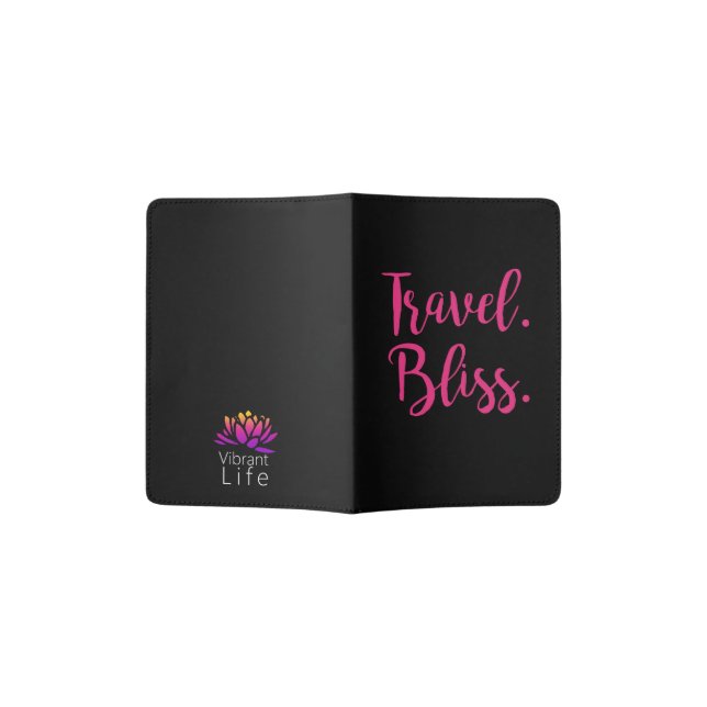 Vibrant Life Travel Bliss Passport Holder Pink (Opened)