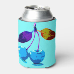 Vibrant light blue cherries can cooler