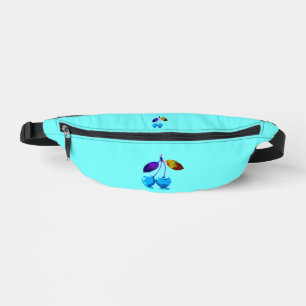Vibrant Light Blue Cherries Pop Art Modern Fanny Pack