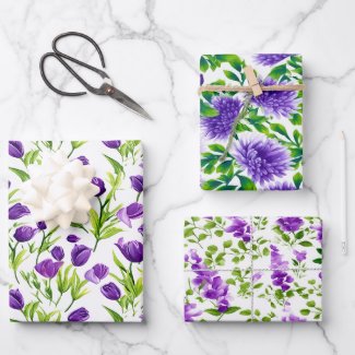 Vibrant Lilac and Purple Floral