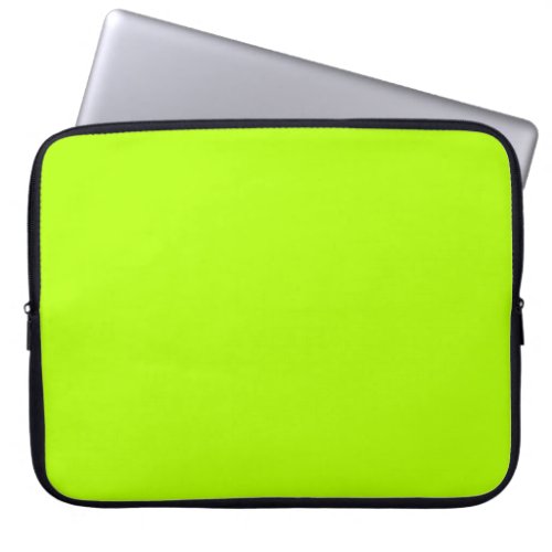 Vibrant Lime Green Color Ready to Customize Laptop Sleeve
