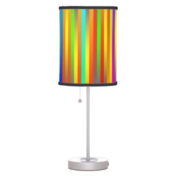 Vibrant Lines 17 Table Lamp by Lonestardesigns2020 at Zazzle