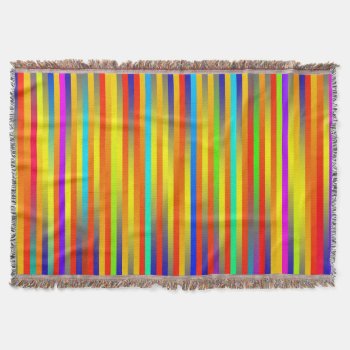 Vibrant Lines 17 Throw Blanket by Lonestardesigns2020 at Zazzle
