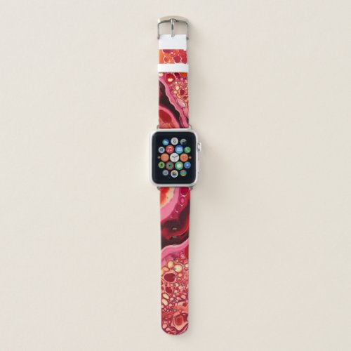 Vibrant Liquid Metal Swirls Apple Watch Band