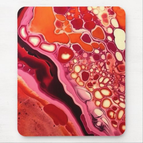 Vibrant Liquid Metal Swirls Mouse Pad