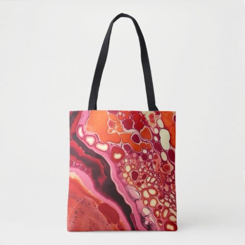 Vibrant Liquid Metal Swirls Tote Bag