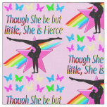 VIBRANT LITTLE BUT FIERCE GYMNASTICS DESIGN FABRIC
