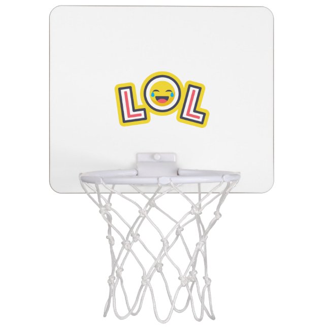 Vibrant LOL Graphic Mini Basketball Hoop - Fun Ind (Front)