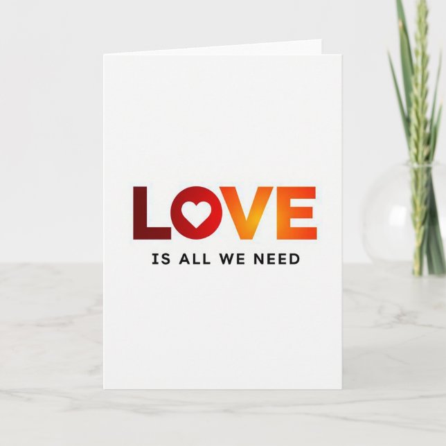 Vibrant Love Minimalist Card (Front)