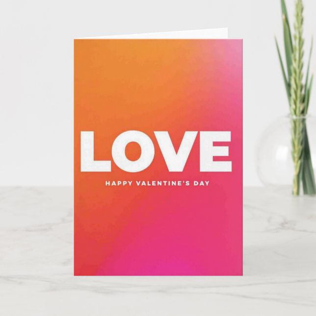 Vibrant Love Valentines Day Card (Front)