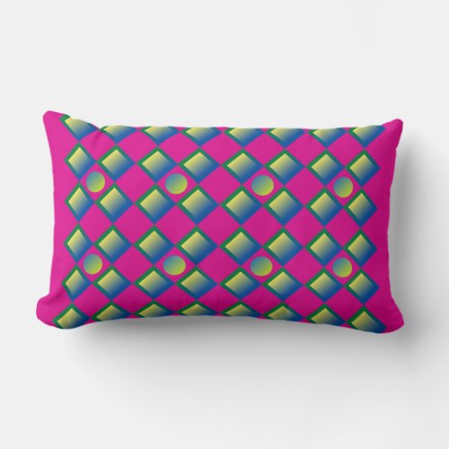 Vibrant Lumbar Bliss Pillow â Unique Multi_Colored