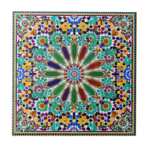 Vibrant Luxury Multi-Color Moroccan Zellij Star Ceramic Tile