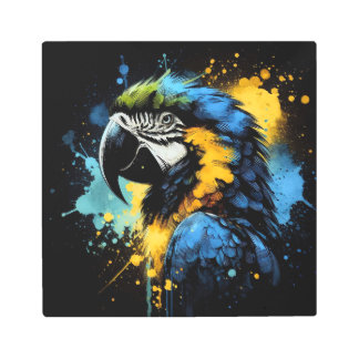 Vibrant Macaw: Nature’s Colorful Symphony Metal Print