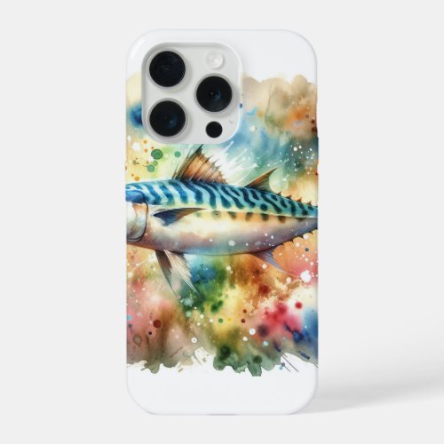 Vibrant Mackerel AREF901 _ Watercolor iPhone 15 Pro Case