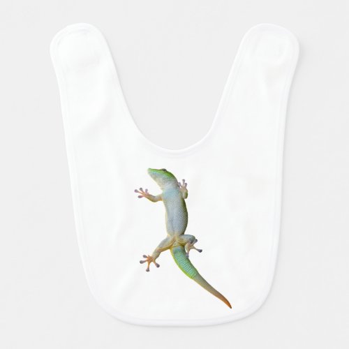 Vibrant Madagascar Green Day Gecko Baby Bib