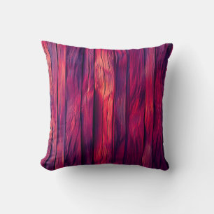 Vibrant Magenta Abstract Throw Pillow