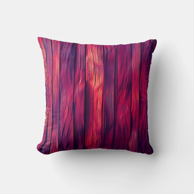 Vibrant Magenta Abstract Throw Pillow (Front)