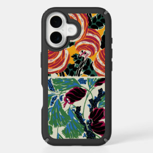 Vibrant Magenta & Orange Abstract Flower Art iPhone 16 Case