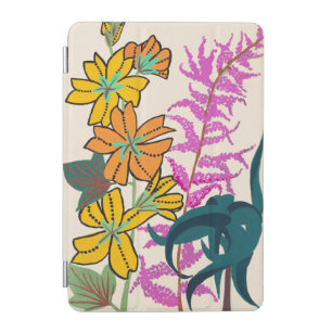Vibrant Magenta & Orange Art Deco Flower Art iPad Mini Cover