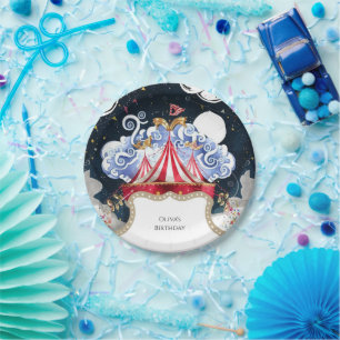 Vibrant Magical Circus Birthday Paper Plates