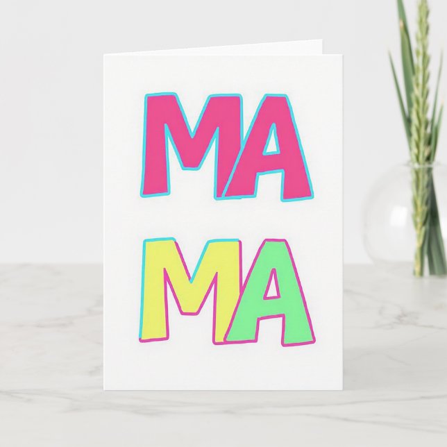 Vibrant Mama Illustration Card (Front)