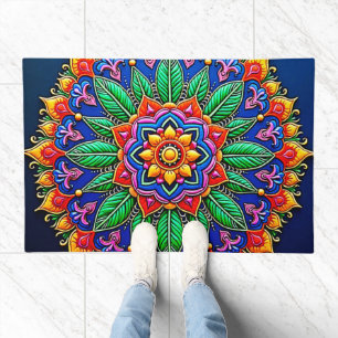 Vibrant Mandala Artistry Doormat
