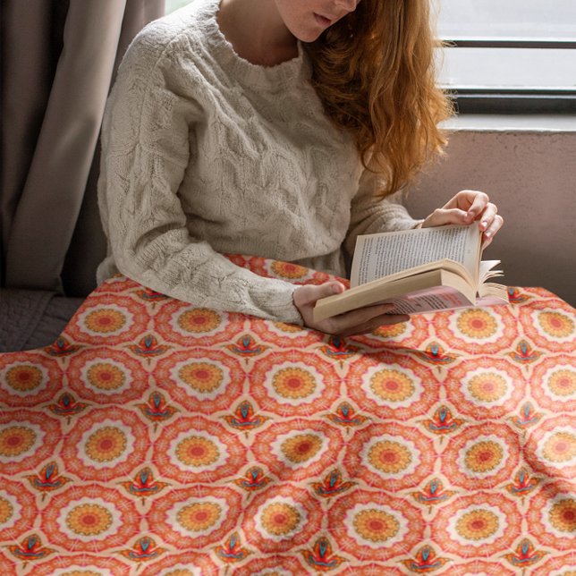 Vibrant Mandala Harmony  Sherpa Blanket (Creator Uploaded)