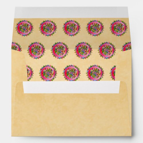 Vibrant Mandala Pattern Ethnic Indian Wedding Envelope