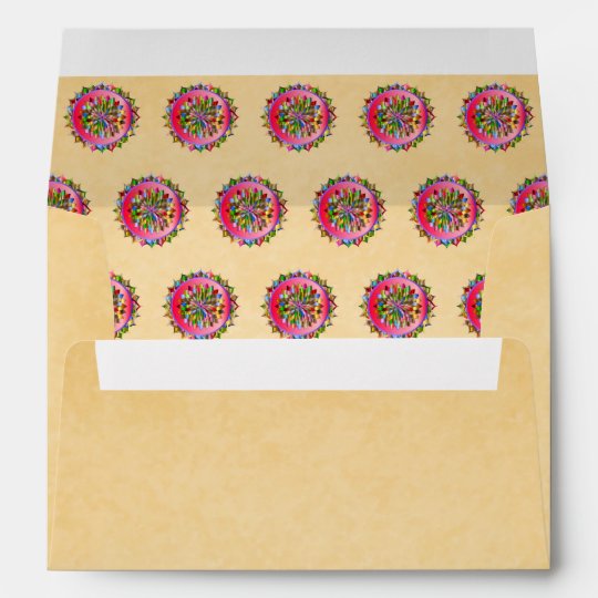 Vibrant Mandala Pattern Ethnic Indian Wedding Envelope Zazzle Com
