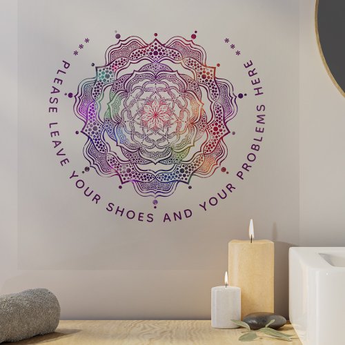  Vibrant Mandala Sacred Geometry Reiki Yoga Studio Wall Decal