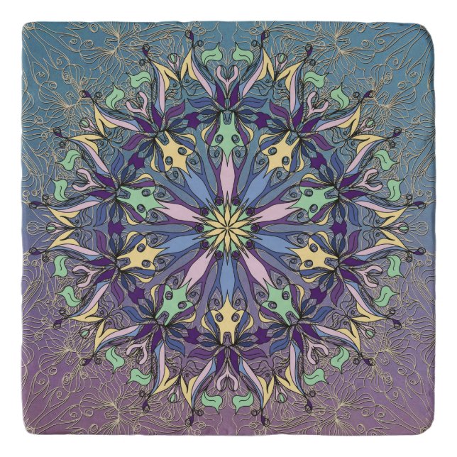 Vibrant Mandala Trivet (Front)