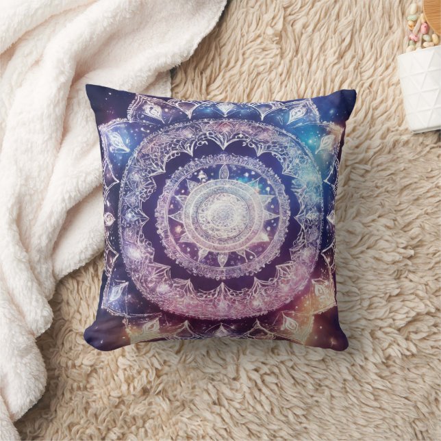 Vibrant Mandala Yoga Pillow for Serenity (Blanket)
