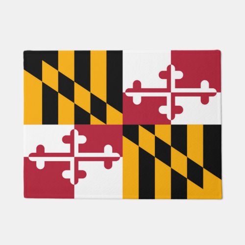 Vibrant Maryland State Flag Doormat