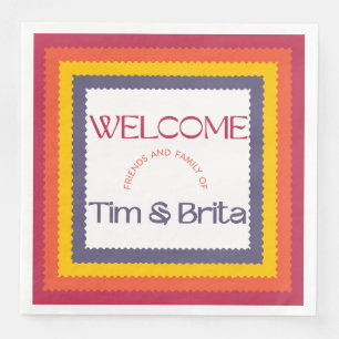 Vibrant Matching Colors with Purple Paper Dinner Napkins