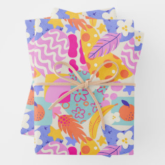 Vibrant Maxi Patchwork Wrapping Paper Sheets