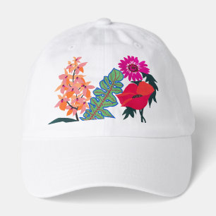Vibrant Maximalist Boho Floral Garden Art Hat