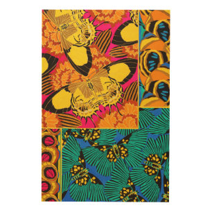 Vibrant Maximalist Pink & Teal Butterfly Art