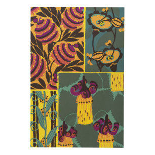 Vibrant Maximalist Purple & Teal Floral Print